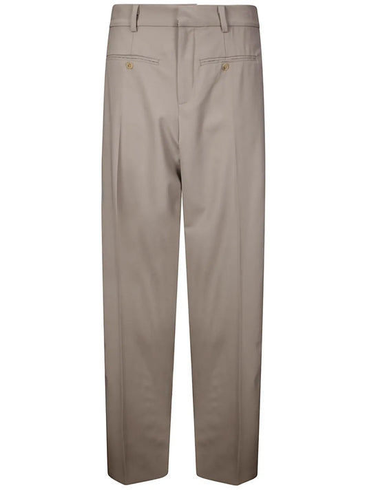 Wool Straight-Leg Trousers