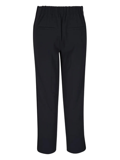 Velvet-Trim Cropped Trousers