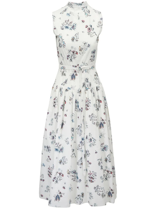 Floral-Print Midi Dress