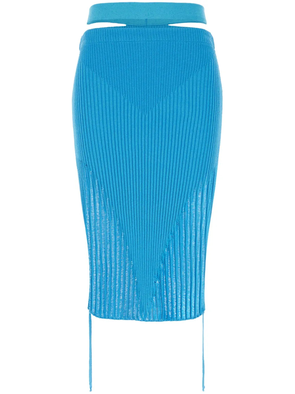 Ribbed Knit Pencil Skirt