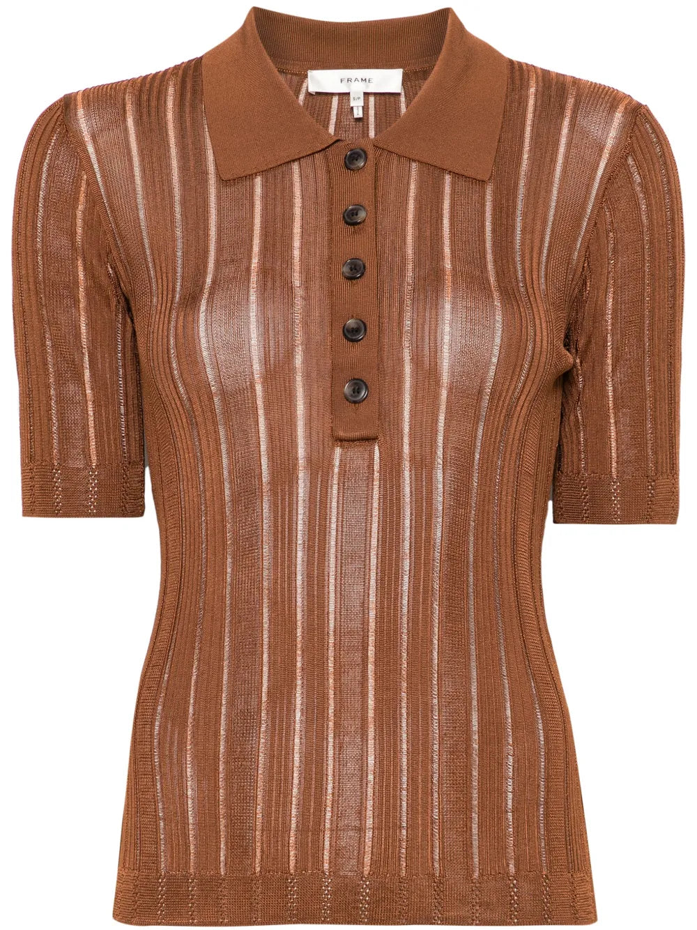 Laddered Ribbed Polo Shirt