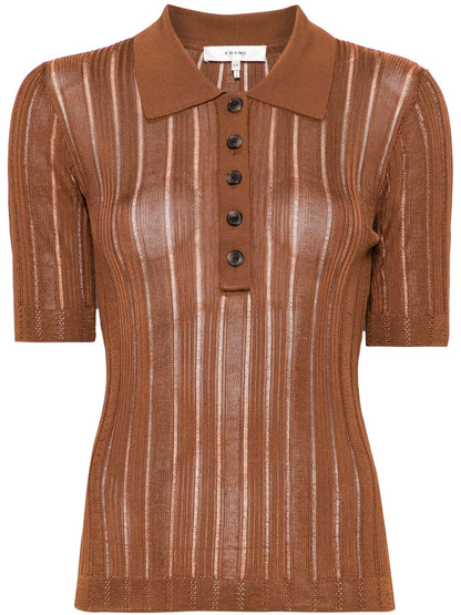 Laddered Ribbed Polo Shirt