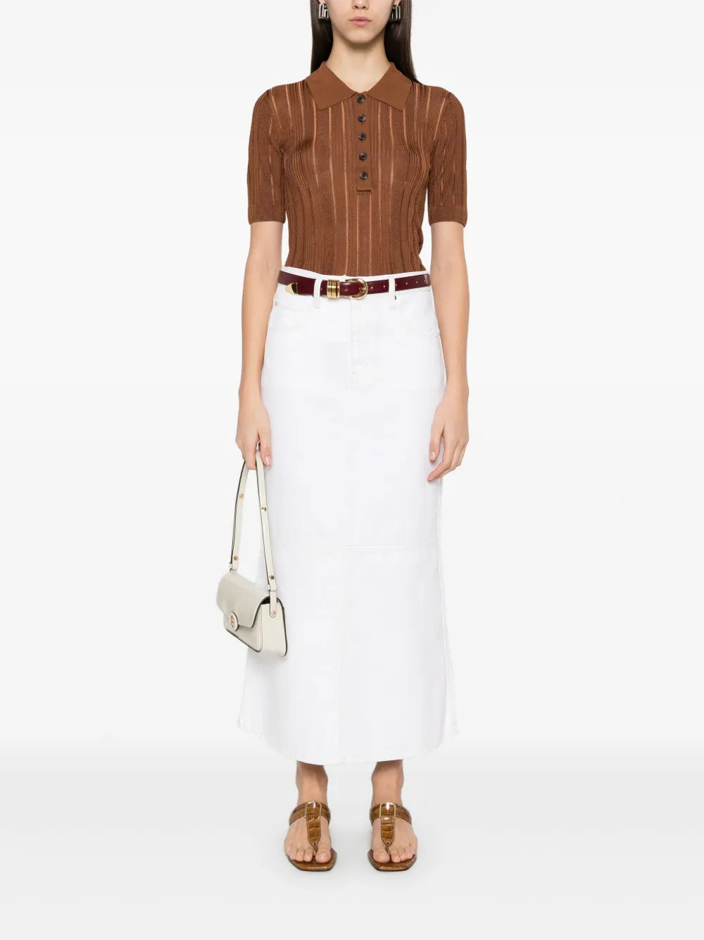 Laddered Ribbed Polo Shirt