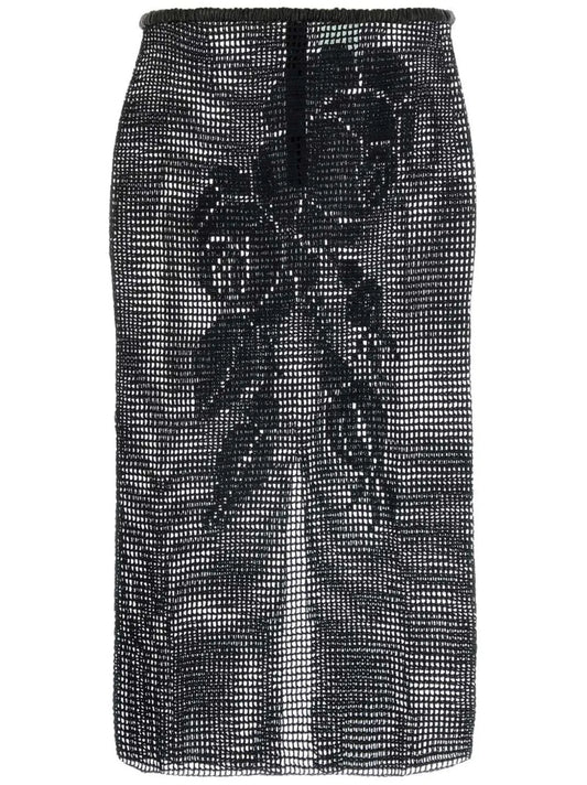 Crochet-Knit Skirt