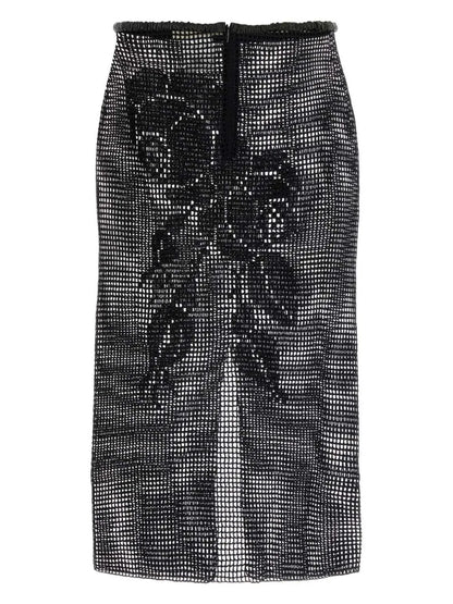 Crochet-Knit Skirt