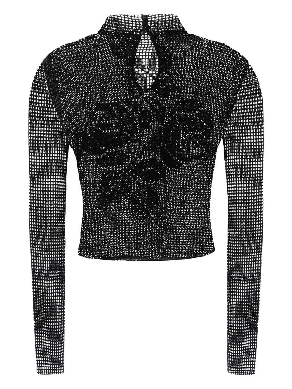 Lace Crochet-Knit Blouse