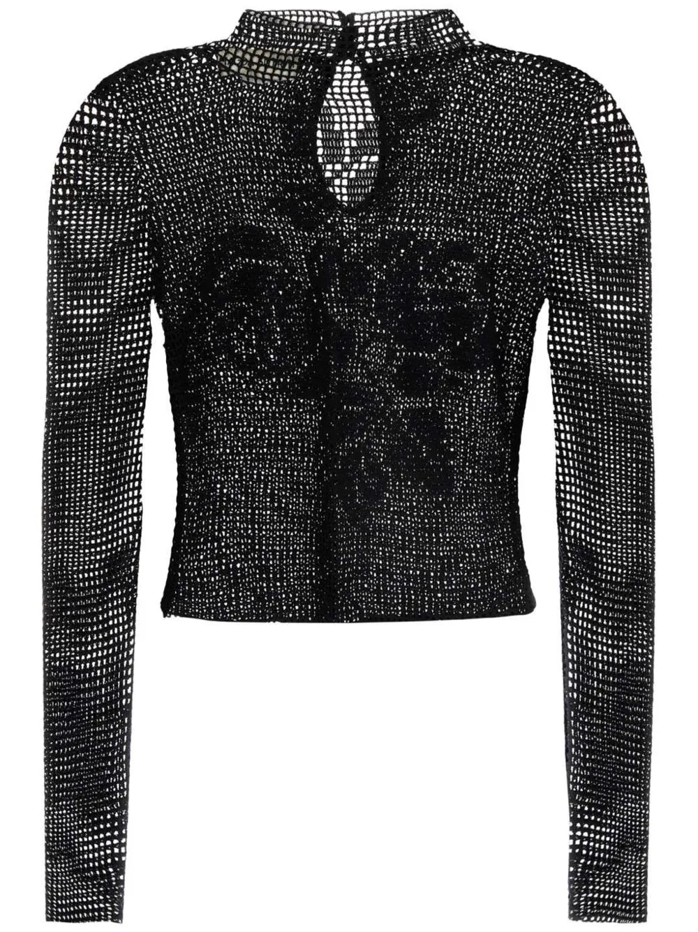 Lace Crochet-Knit Blouse
