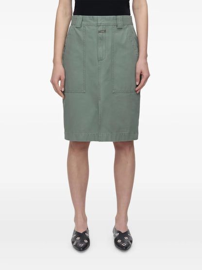 Cotton Midi Skirt