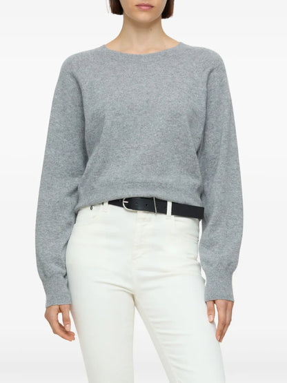Crew-Neck Cropped Sweater