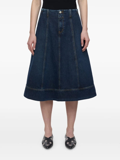 Denim Midi Skirt