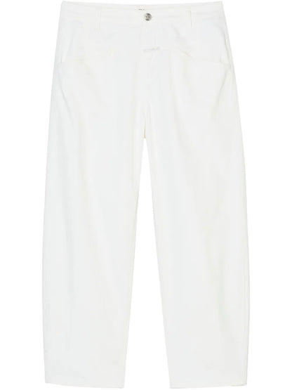 Stretch-Cotton Cropped Pants