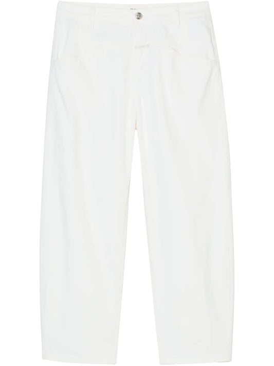 Stretch-Cotton Cropped Pants