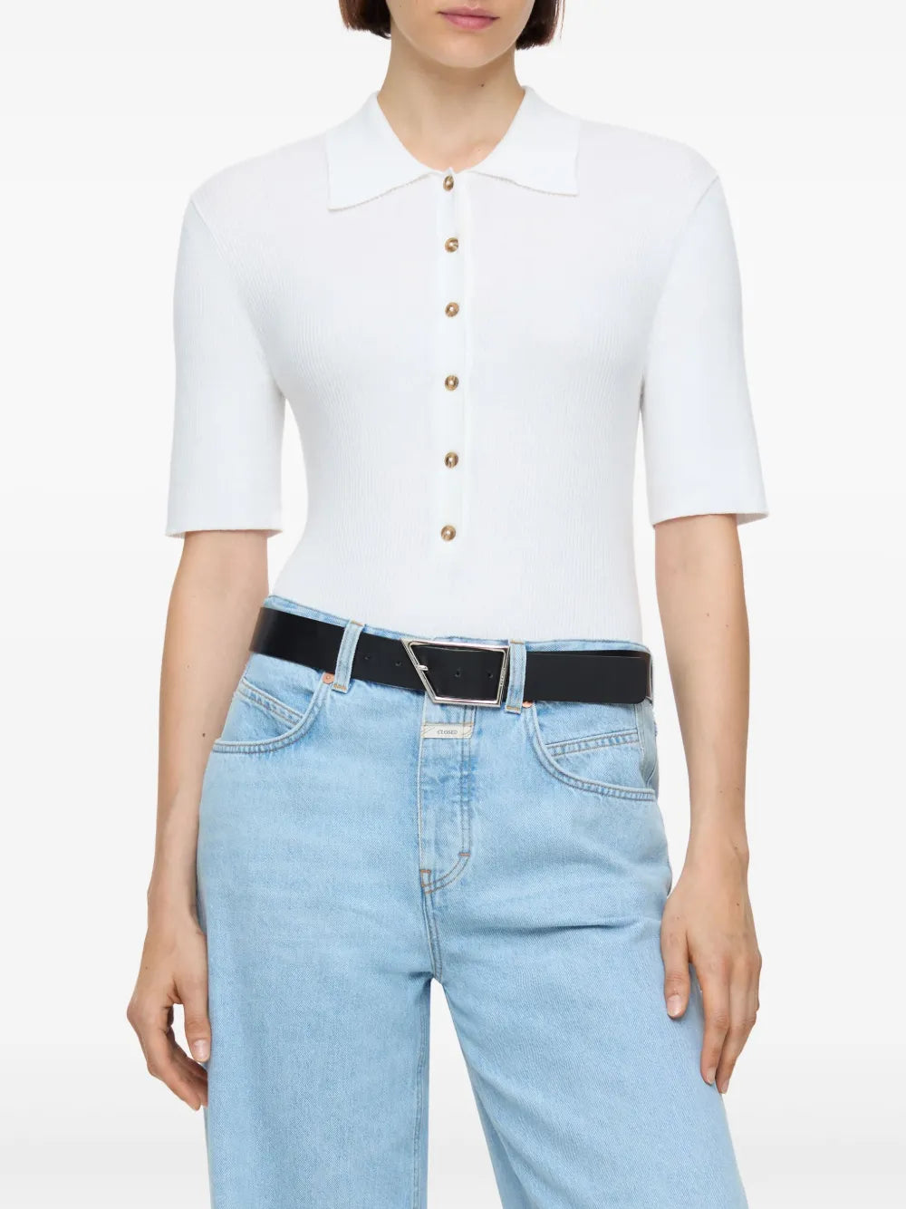 Short-Sleeved Polo Top