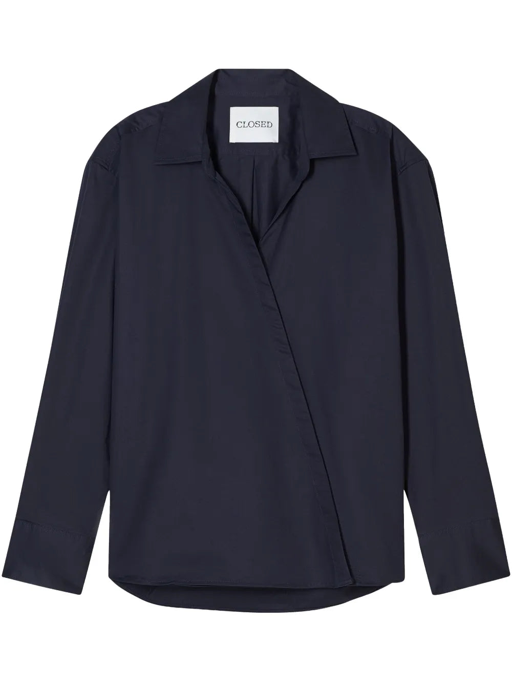 Asymmetric Poplin Blouse