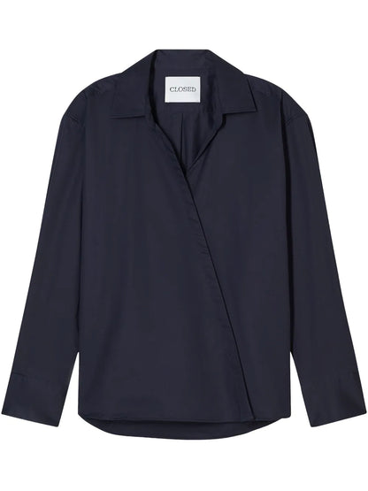 Asymmetric Poplin Blouse
