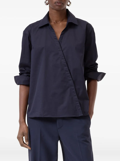 Asymmetric Poplin Blouse