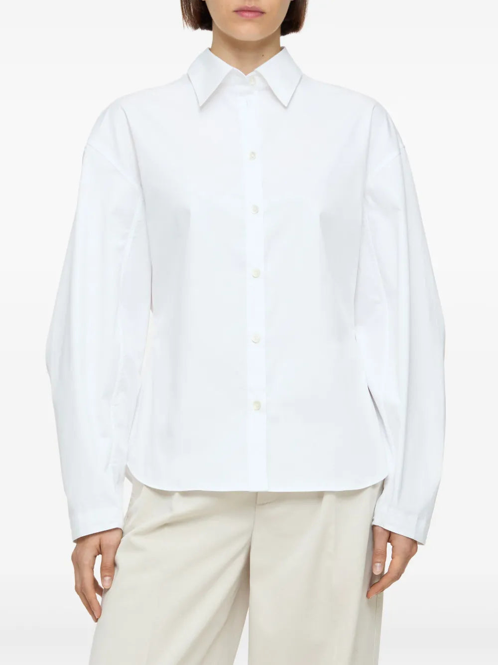 Pleated-Sleeve Shirt