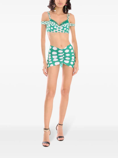 Polka-Dot Mini Skirt