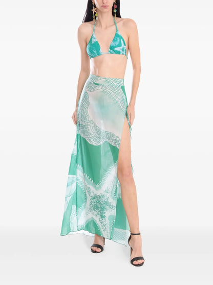 Starfish-Print Beach Skirt