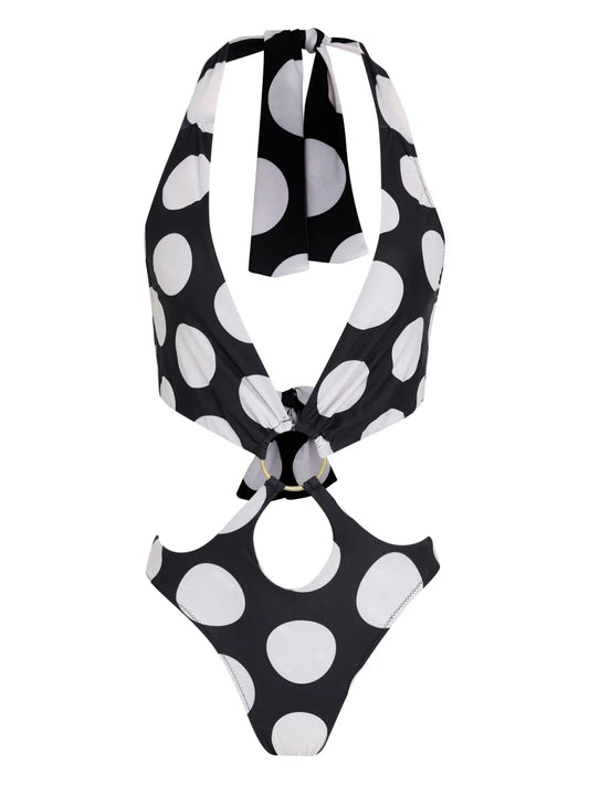 Polka Dot-Print Swimsuit
