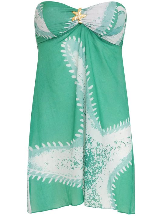 Starfish-Print Mini Dress