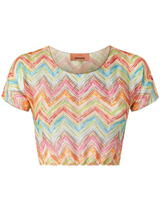 Zigzag-Knit Top