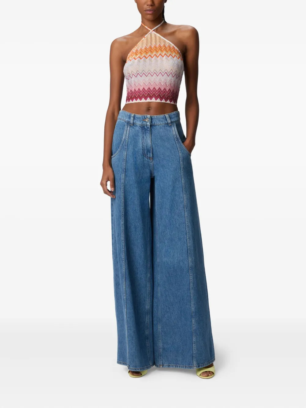 Zigzag-Knit Top