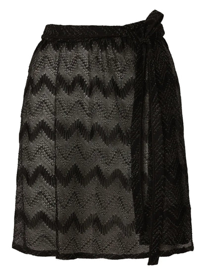 Zigzag Lamé Mini Skirt