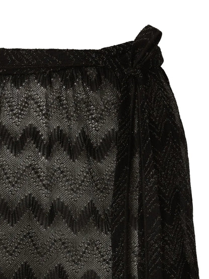 Zigzag Lamé Mini Skirt