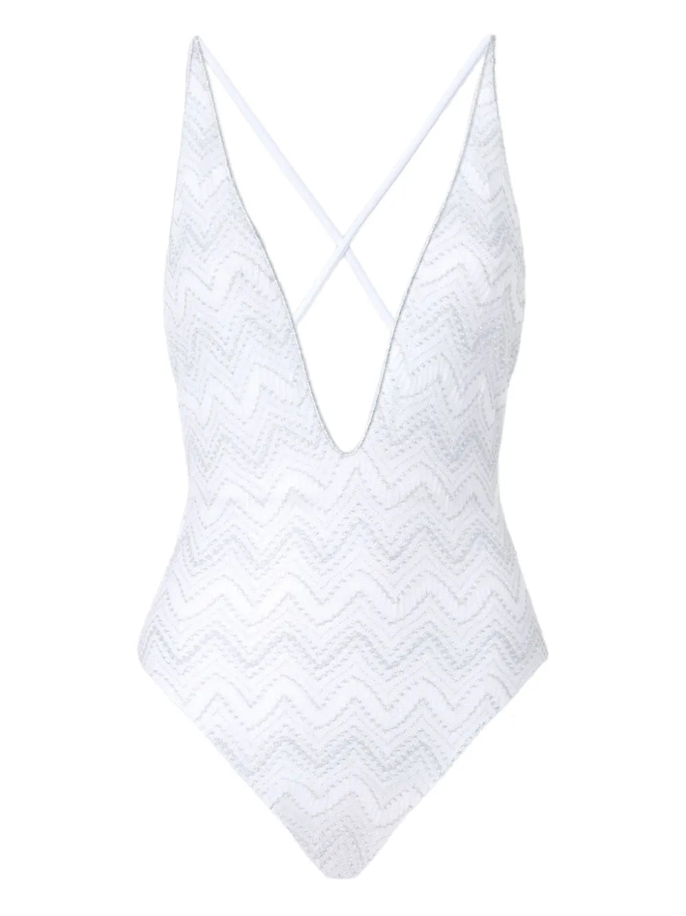 Zigzag-Pattern Swimsuit