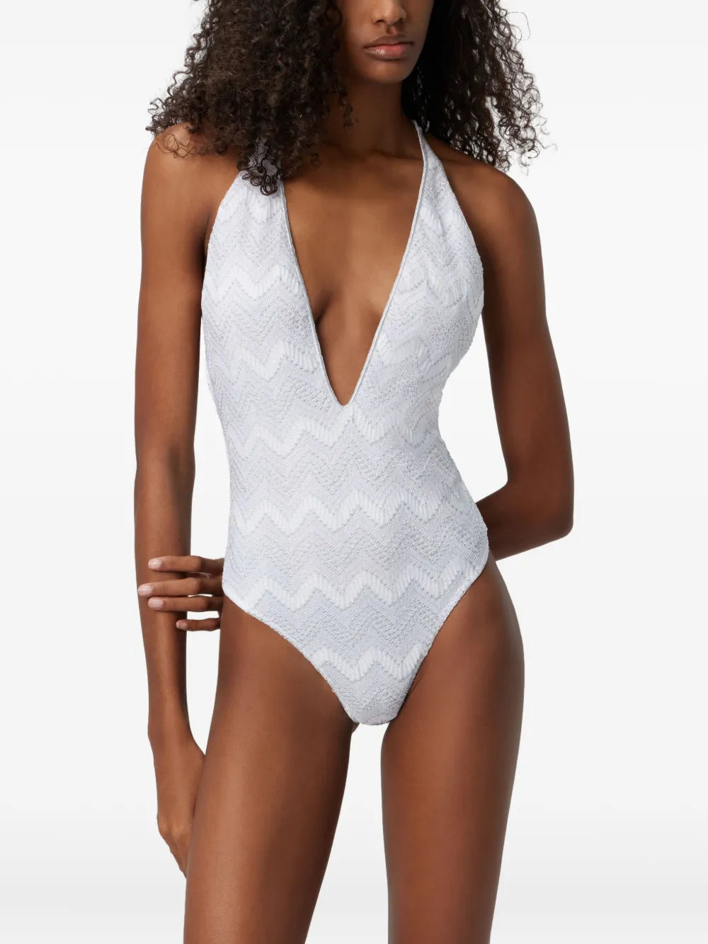 Zigzag-Pattern Swimsuit