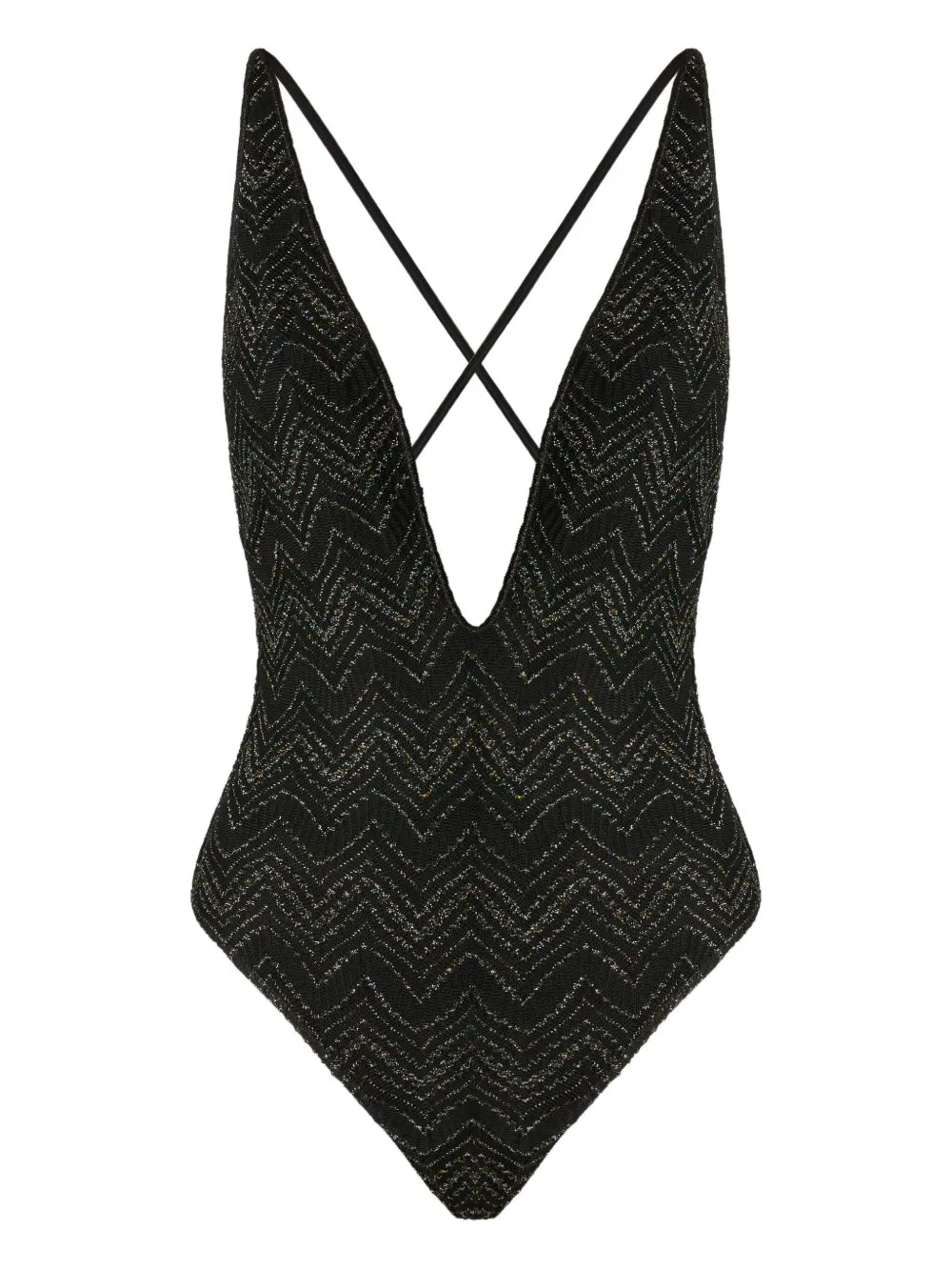 Zigzag-Pattern Swimsuit