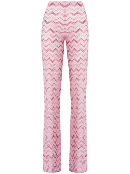 Zigzag Flared Trousers