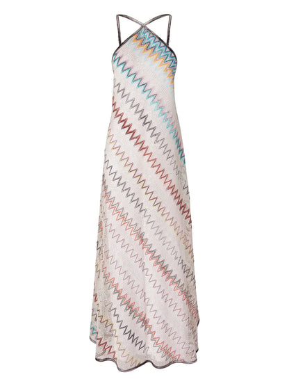 Zigzag-Woven Maxi Dress