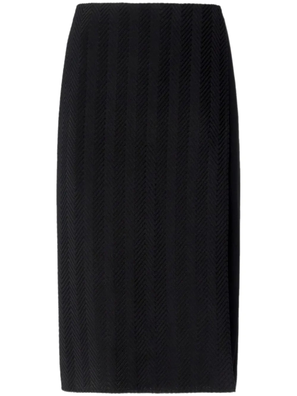 Zigzag-Pattern Midi Skirt