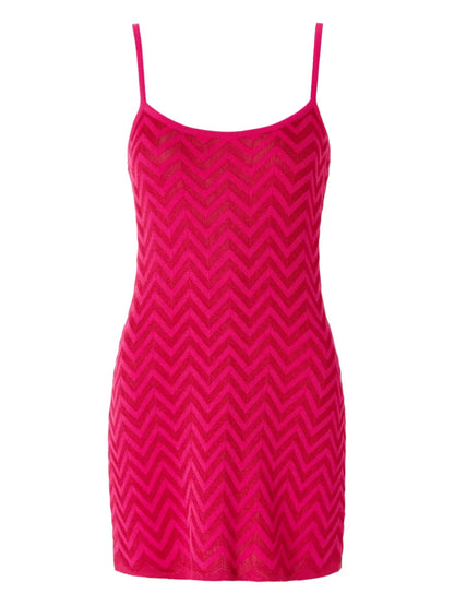 Zigzag-Pattern Mini Dress