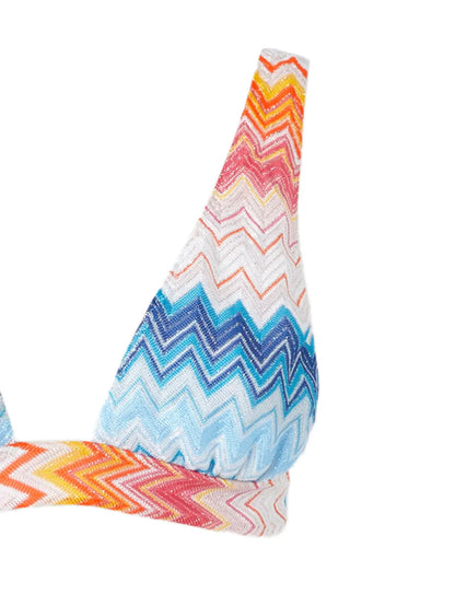 Zigzag-Knit Bikini Set