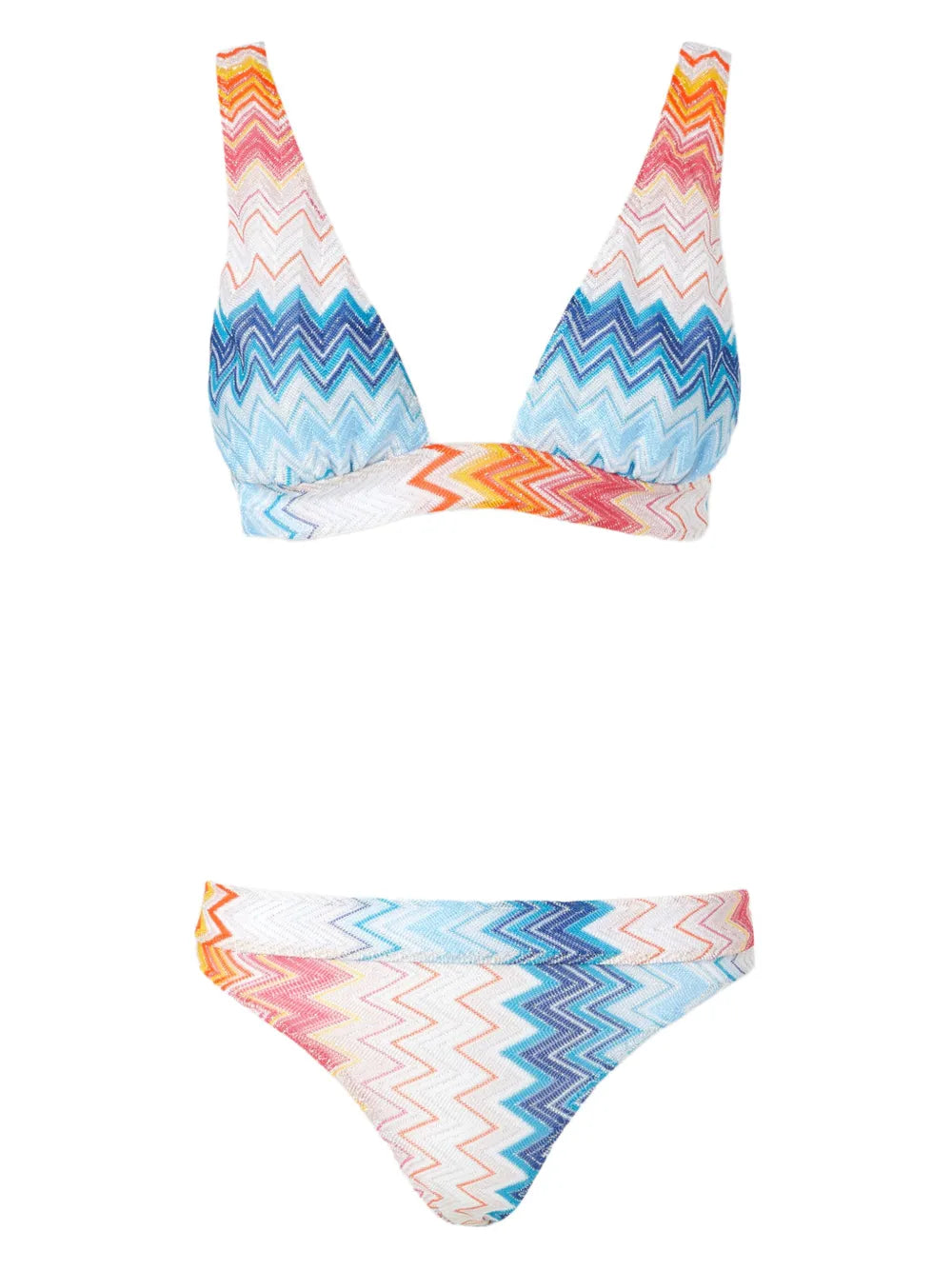 Zigzag-Knit Bikini Set