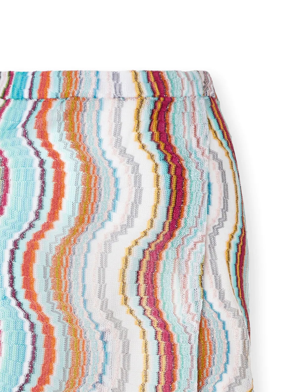 Lamé Wave-Motif Mini Skirt