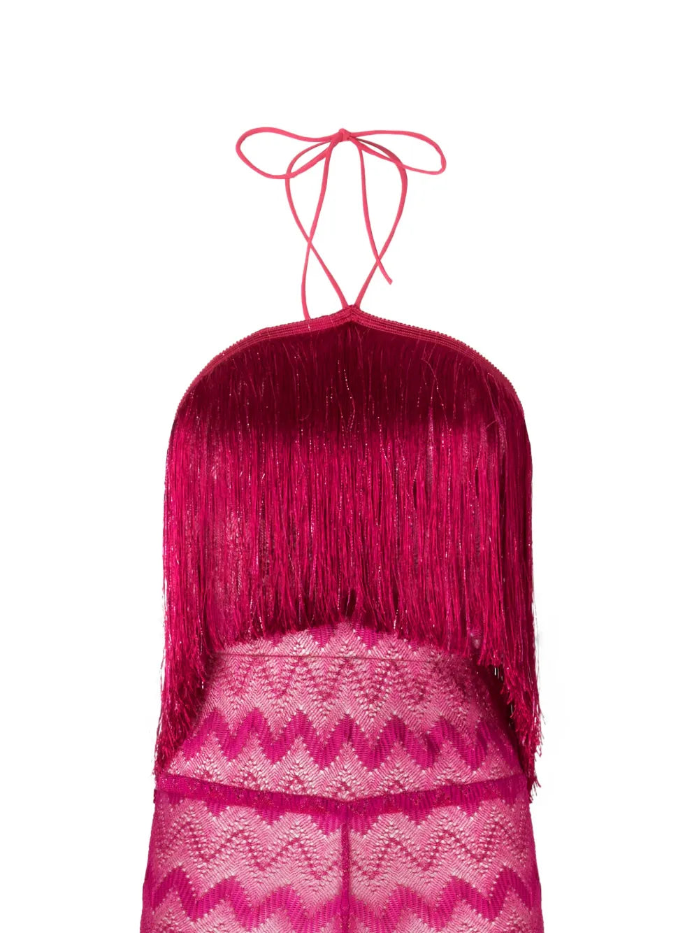Lamé Fringe-Detail Jumpsuit