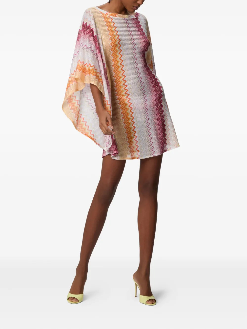Zigzag-Pattern Mini Dress
