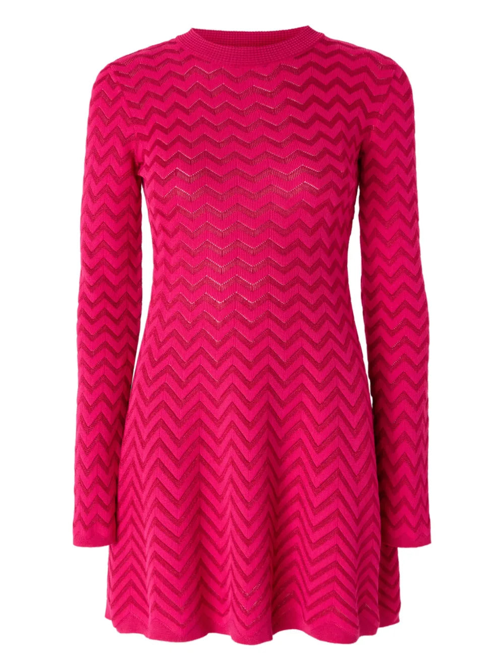 Zigzag-Pattern Mini Dress