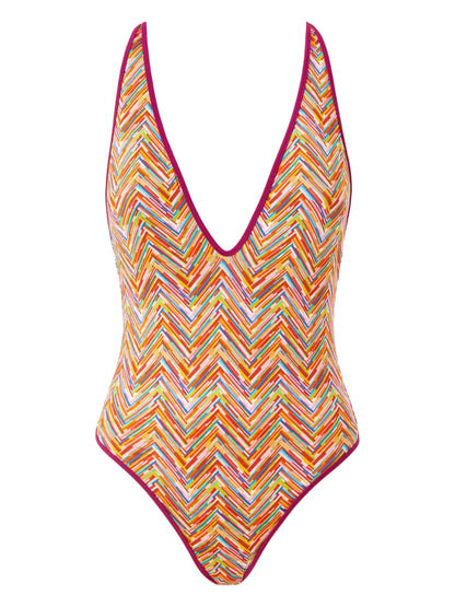 Zigzag-Print Swimsuit