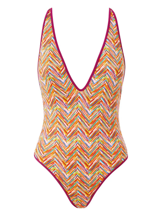 Zigzag-Print Swimsuit