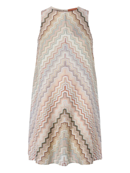Geometric-Pattern Mini Dress