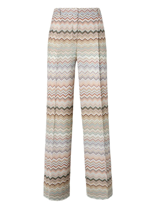 Zigzag-Pattern Trousers