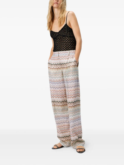 Zigzag-Pattern Trousers
