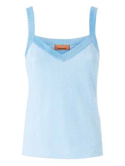 Zigzag-Woven Tank Top