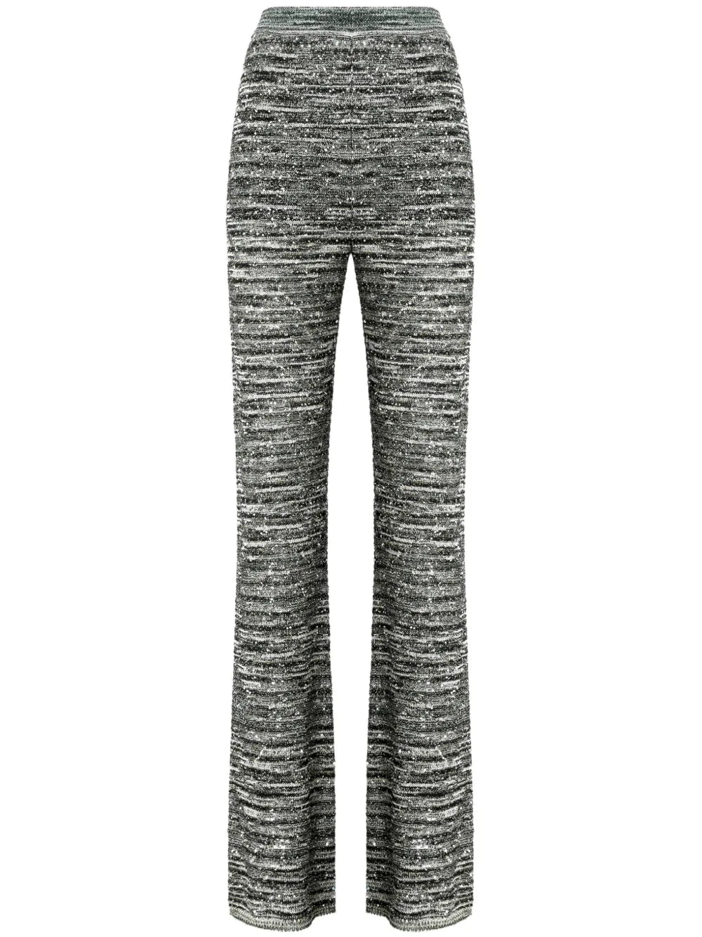 Sequin-Embellished Flared Trousers