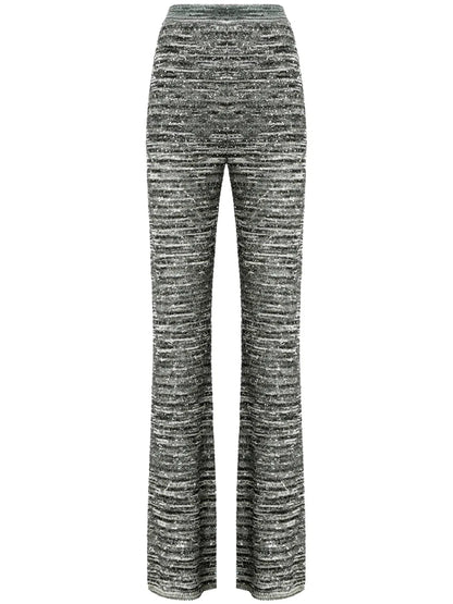 Sequin-Embellished Flared Trousers
